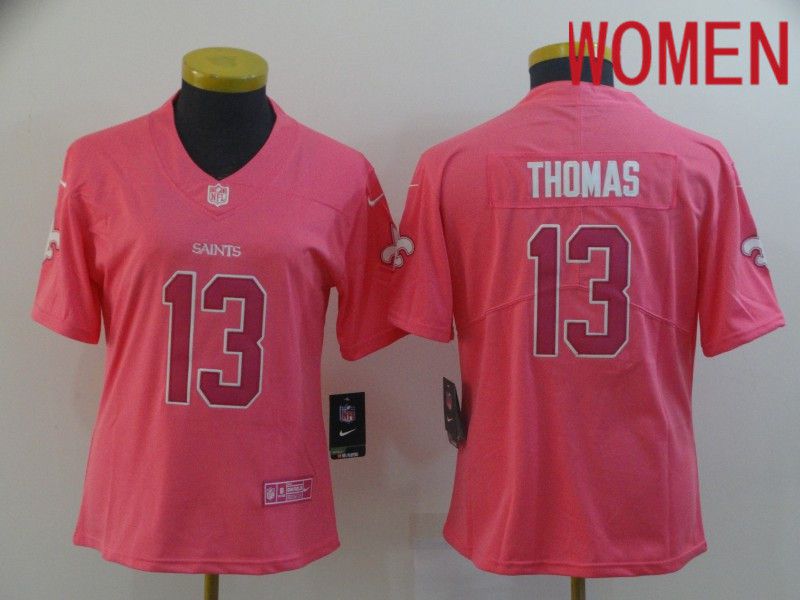 Women New Orleans Saints #13 Thomas pink Nike Vapor Untouchable Limited Player NFL Jerseys->youth nfl jersey->Youth Jersey